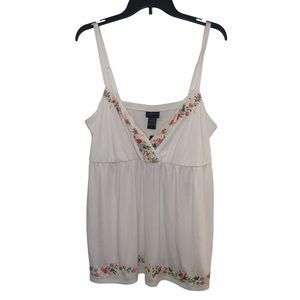 NWT Torrid White Floral Tank Top Shirt Size 2